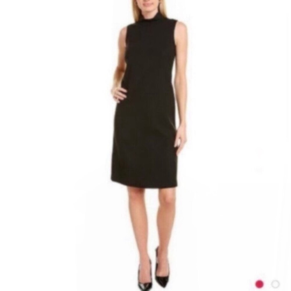 Lafayette 148 Teresa Stretch Wool Sheath Dress size 2 pockets
